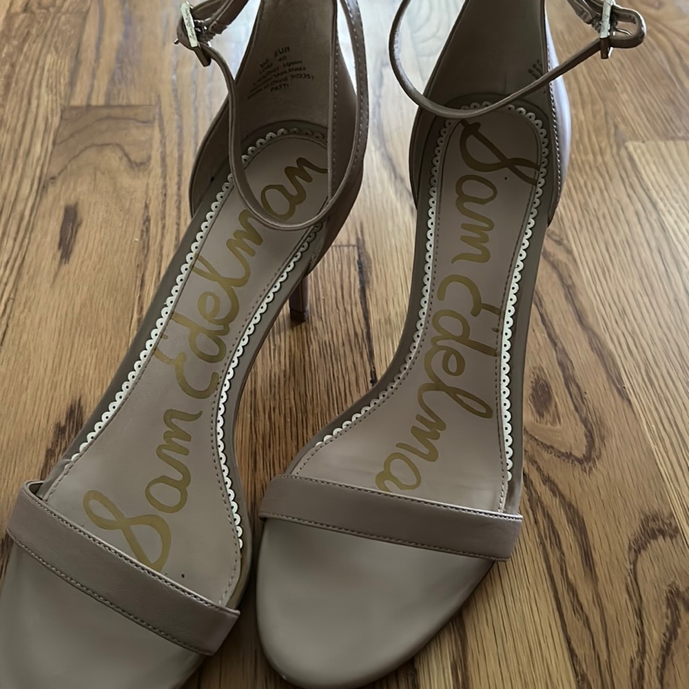 Sam Edelman Patti ankle strap sandal, size 10M, beige